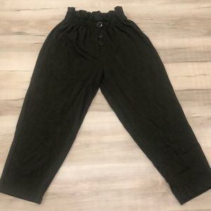 Zara Cropped Cotton Wide Leg Pants